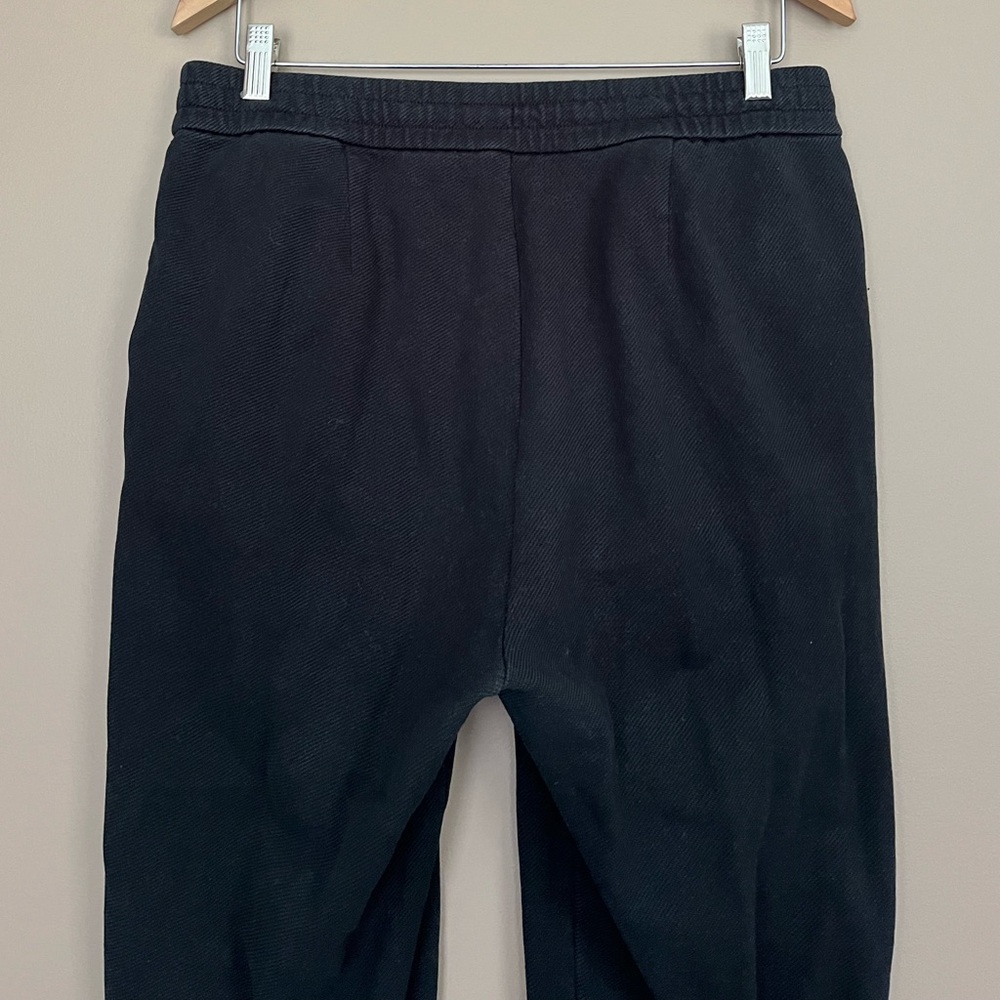 {Eileen Fisher} Organic Cotton Pull-On Tapered Leg Ankle Pants in Black - Medium - Picture 5 of 8